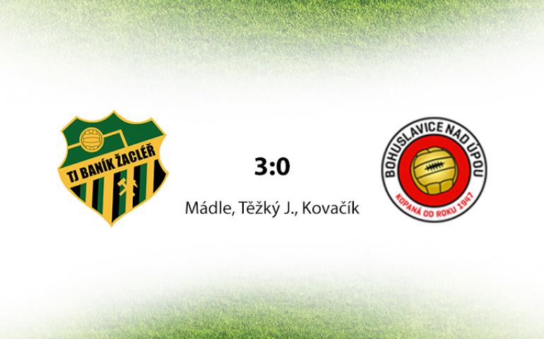 Baník Žacléř - Jiskra Bohuslavice (0:0) - (3:0) 