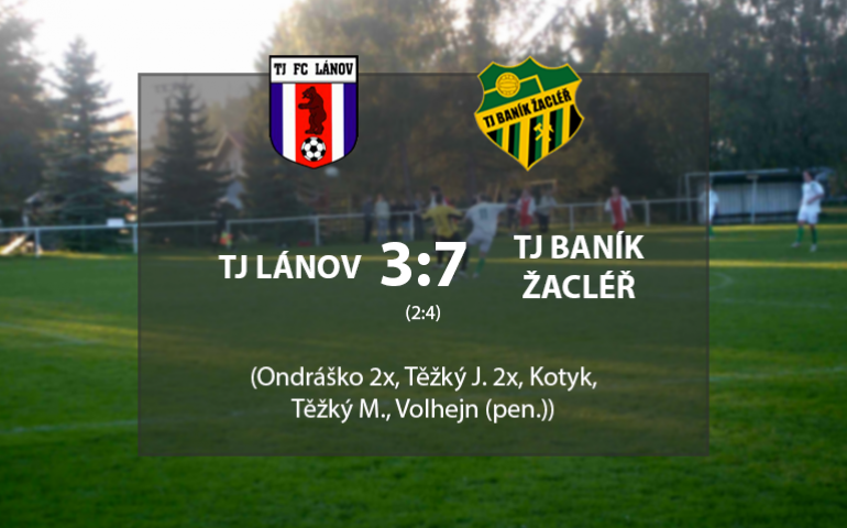 TJ Lánov - Baník Žacléř (2:4) 3:7