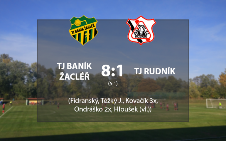 TJ Baník Žacléř A - TJ Rudník 8:1 (5:1)